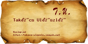Takács Ulászló névjegykártya