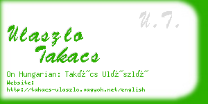 ulaszlo takacs business card